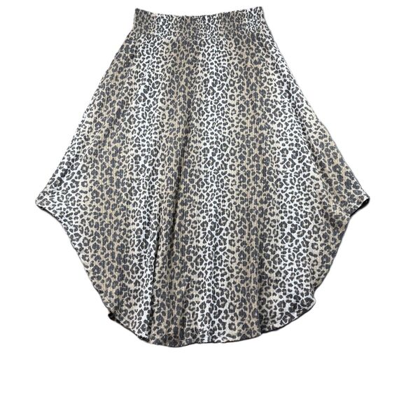 Cato Skirt Pull On Elastic Waist Asymmetrical Hem Thermal Animal Print Midi B138 - Picture 1 of 10